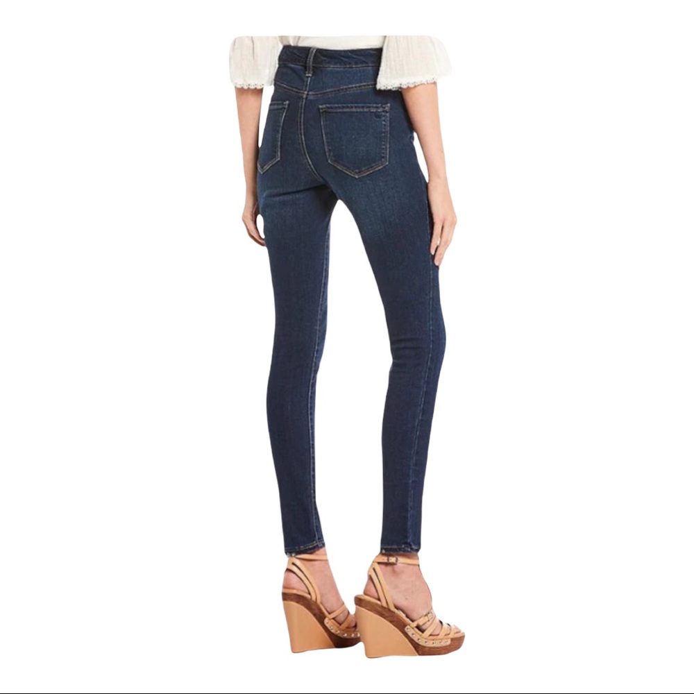 Jessica Simpson High Rise Ankle Jeans Medium Blue Denim Skinny Straight NEW - Picture 3 of 11